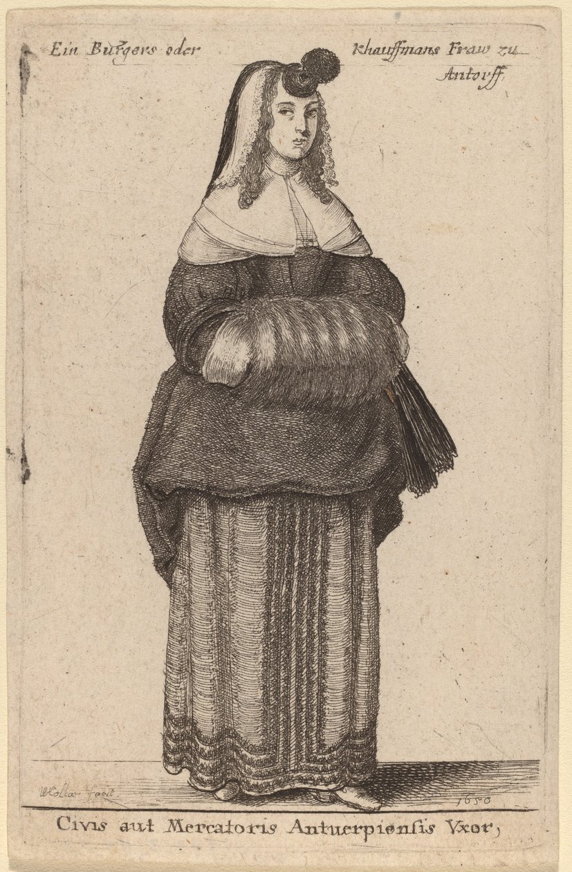 Ciuis aut Mercatoris Antuerpiensis Vxor da Wenceslaus Hollar