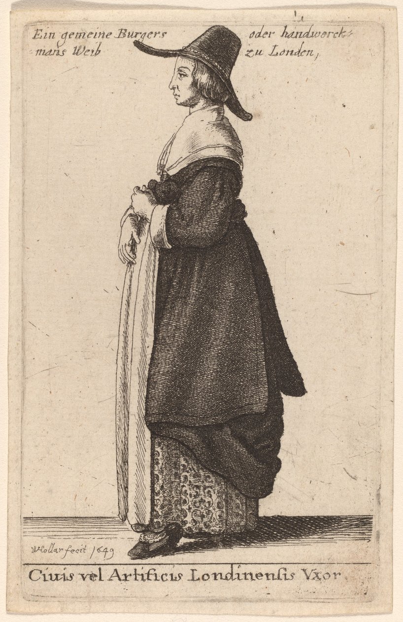 Ciuis vel Artificis Londinensis Vxor da Wenceslaus Hollar