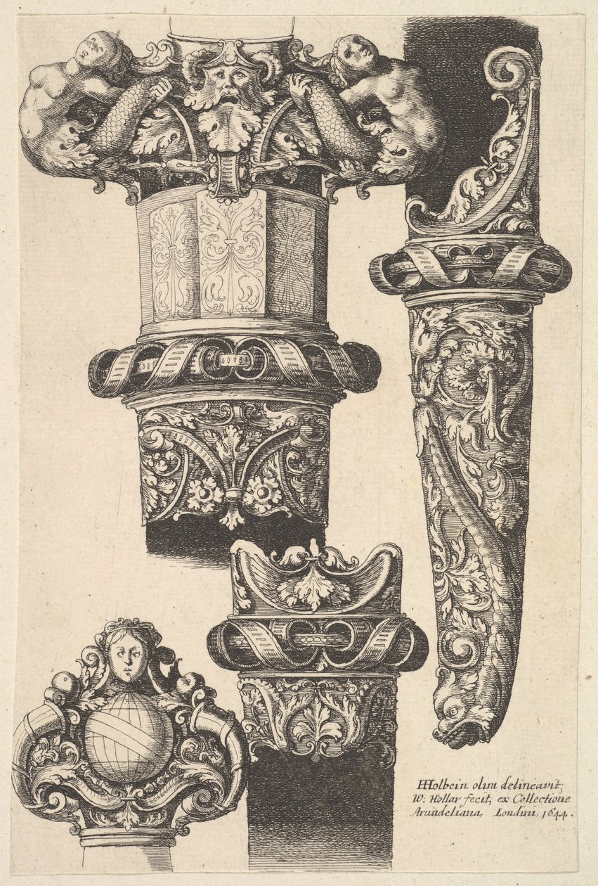 Pugnali e foderi, 1625-77 da Wenceslaus Hollar