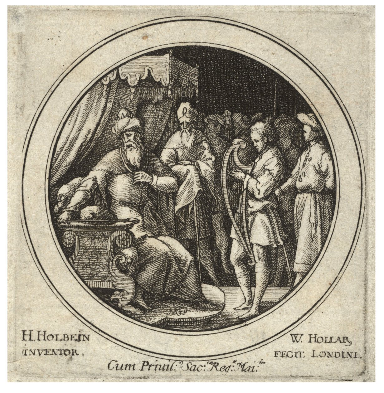 Davide davanti a Saul da Wenceslaus Hollar