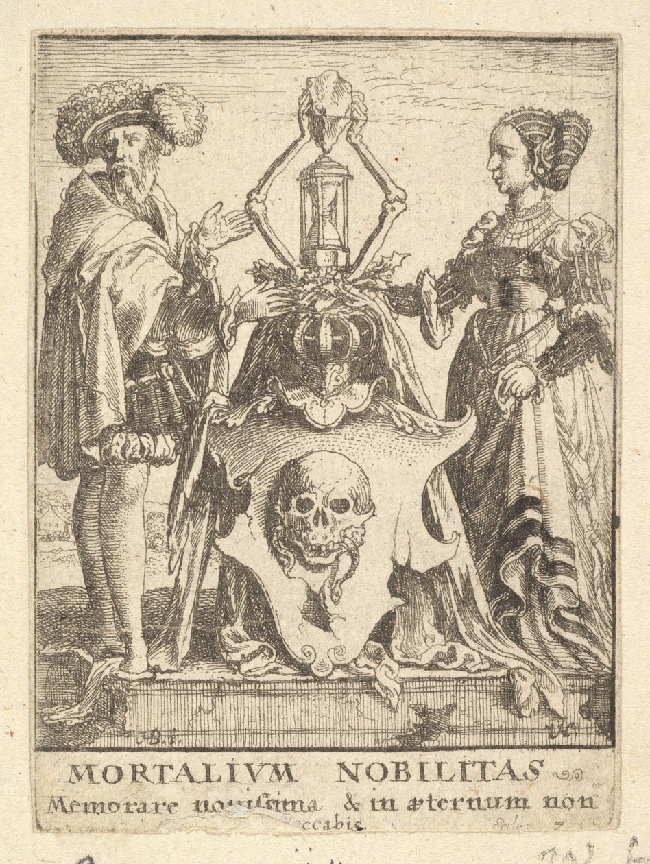 Stemma della Morte, dalla Danza della Morte, 1651 da Wenceslaus Hollar
