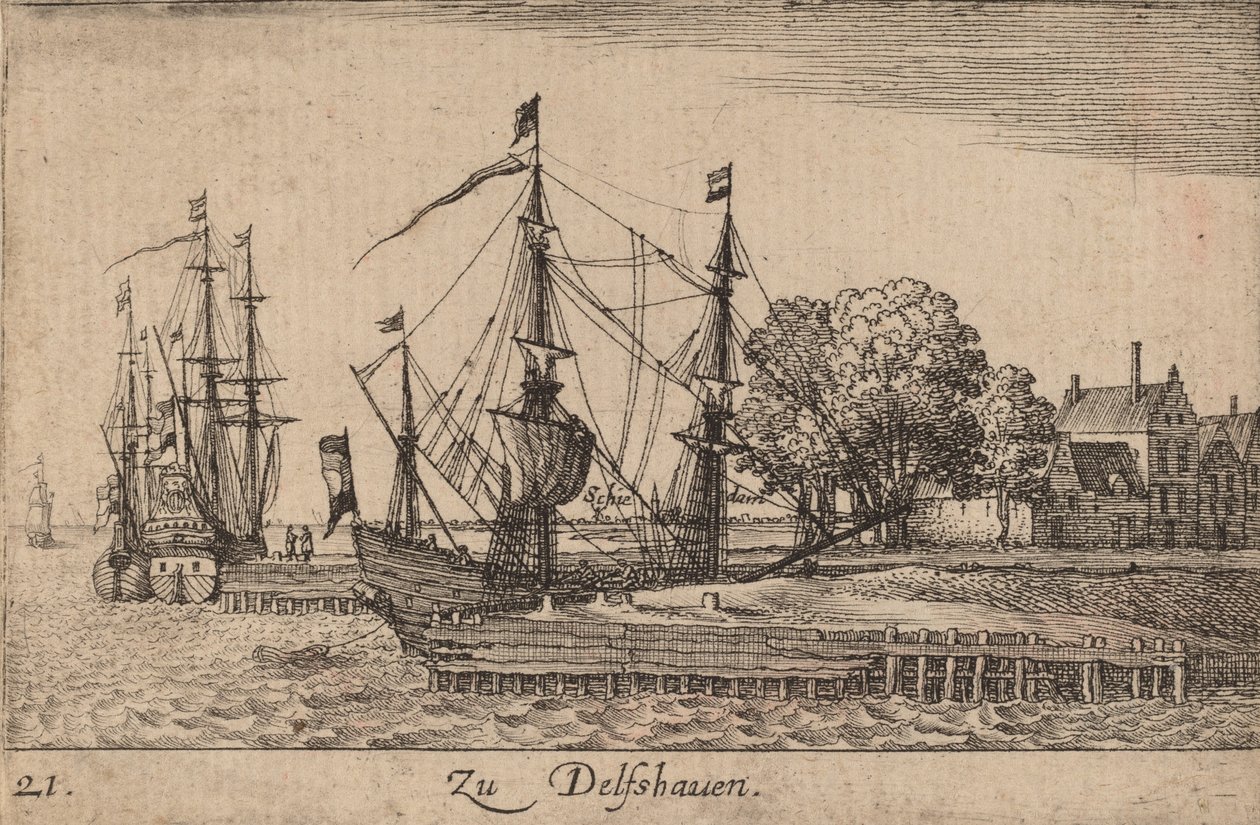 Delfshaven da Wenceslaus Hollar
