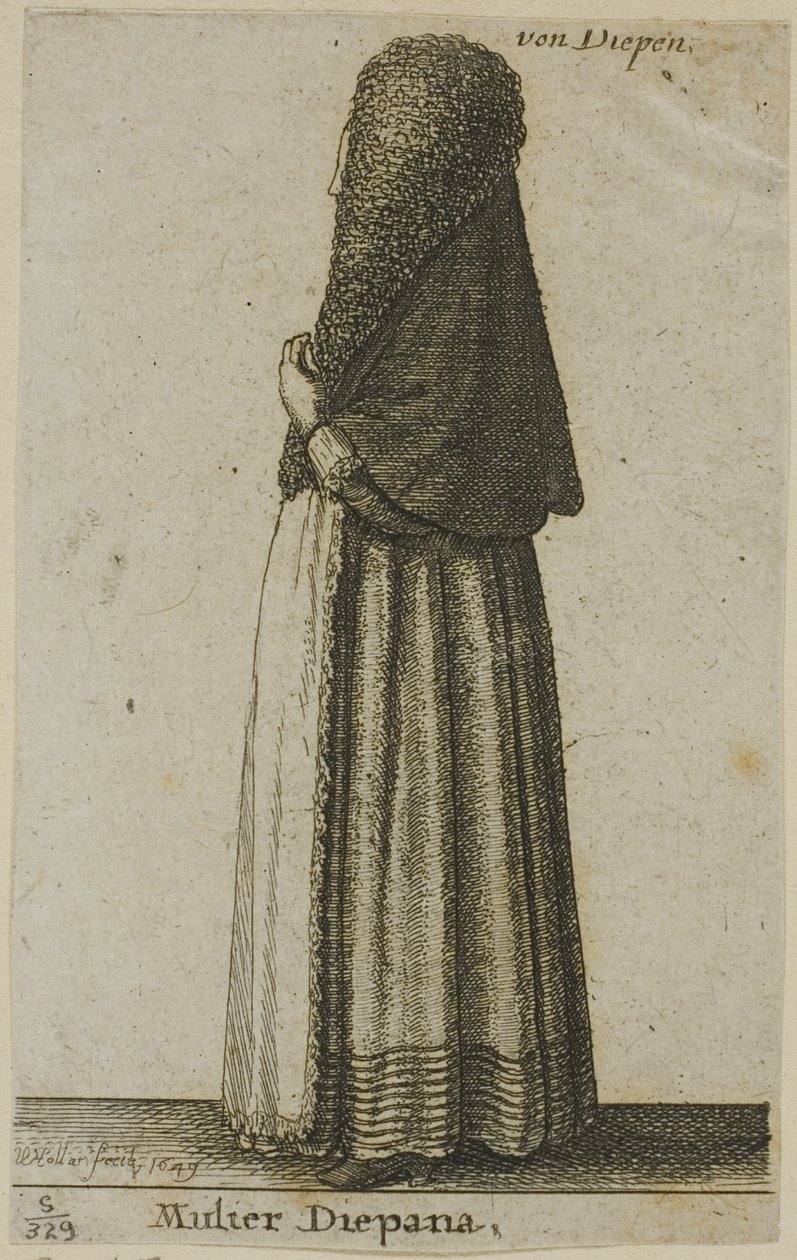 Donna di Dieppe da Wenceslaus Hollar
