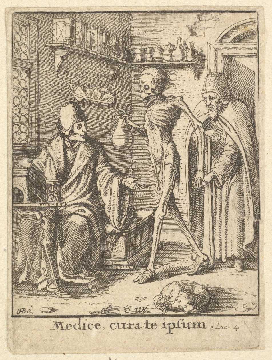 Dottore, dalla Danza della Morte da Wenceslaus Hollar