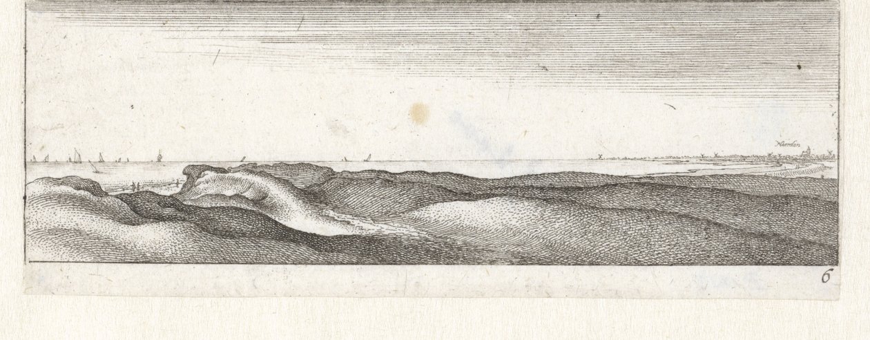 Dune vicino a Naarden (Piccoli paesaggi marini) da Wenceslaus Hollar