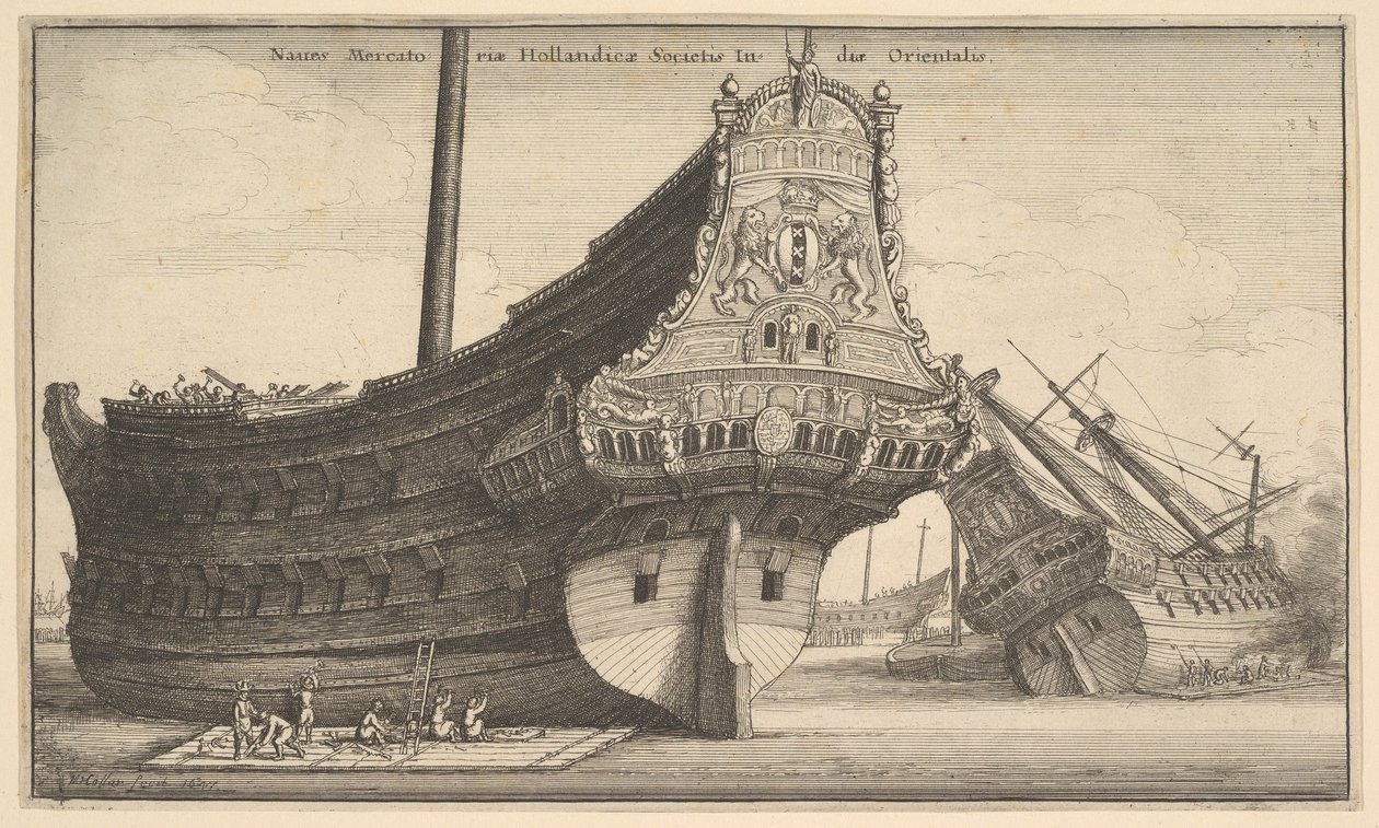 Nave olandese delle Indie Orientali, 1647 da Wenceslaus Hollar