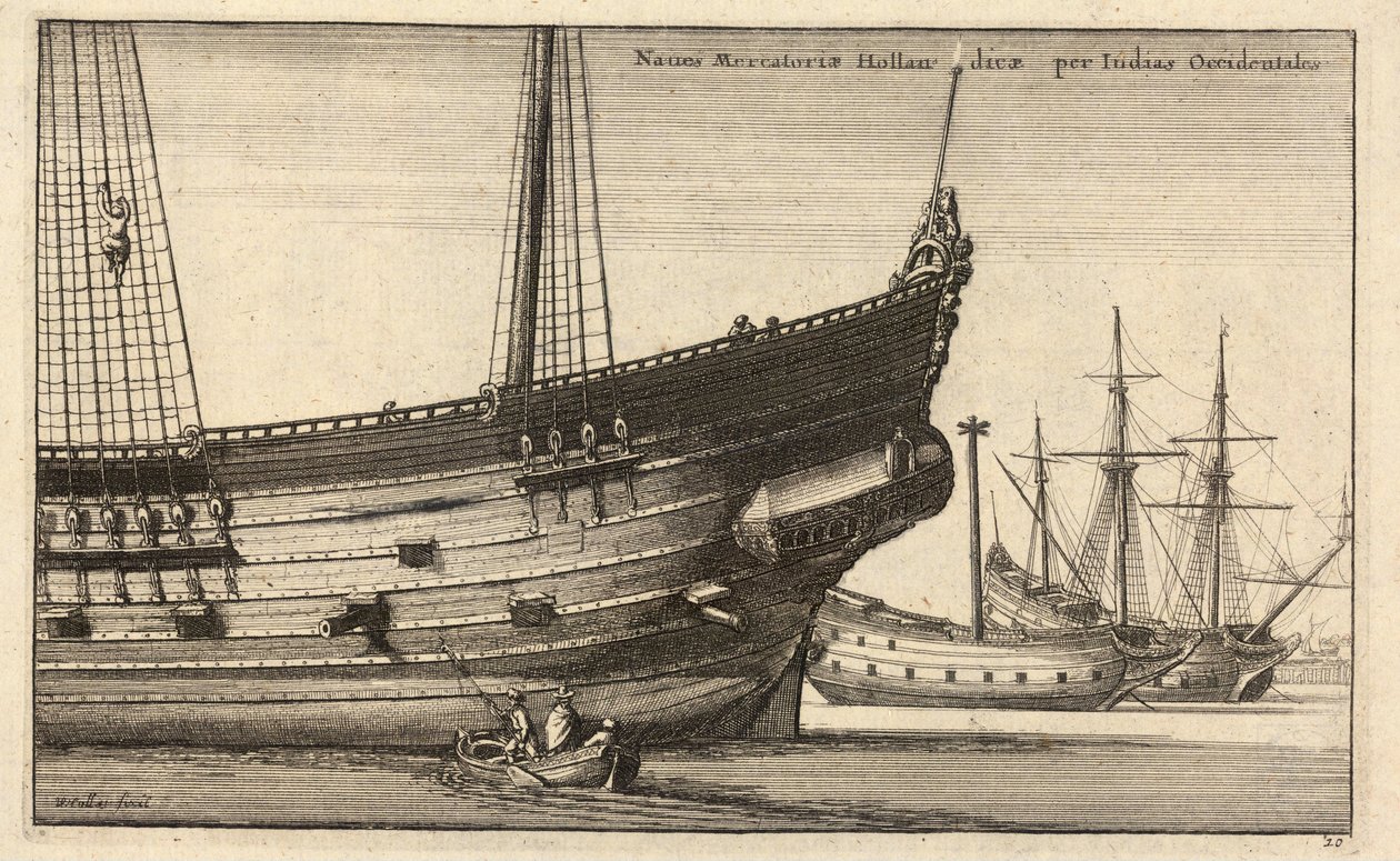Indiaman olandese da Wenceslaus Hollar