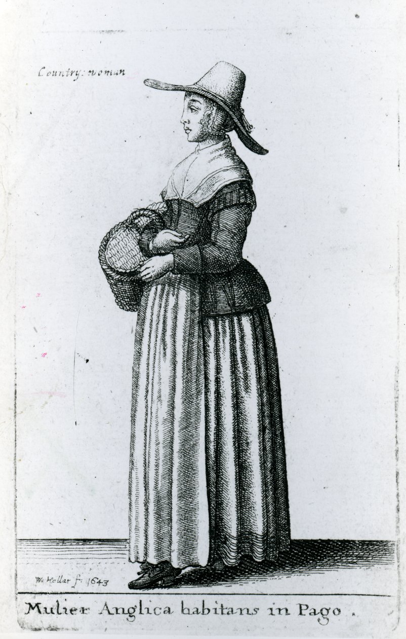 Donna di campagna inglese da Wenceslaus Hollar