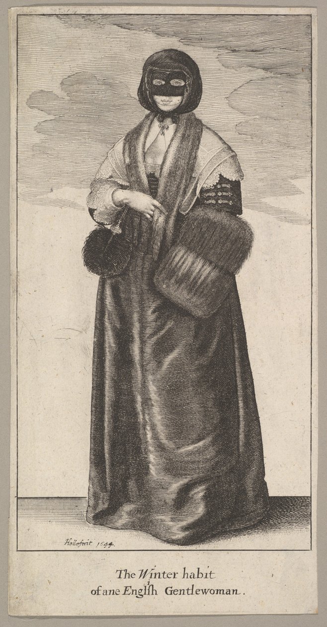 Signora inglese in costume invernale L