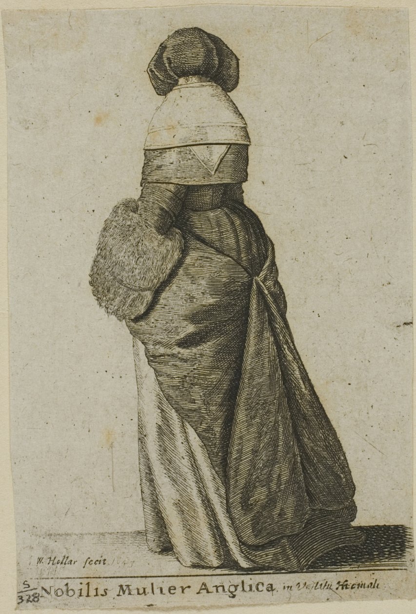 Nobile inglese in abiti invernali da Wenceslaus Hollar