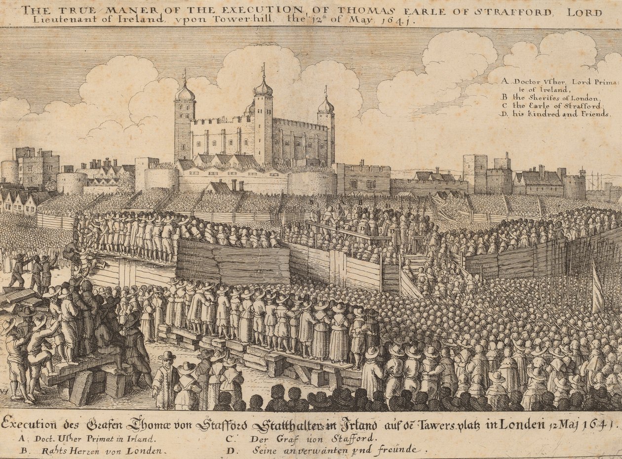 Esecuzione di Thomas Wentworth, 1641 da Wenceslaus Hollar