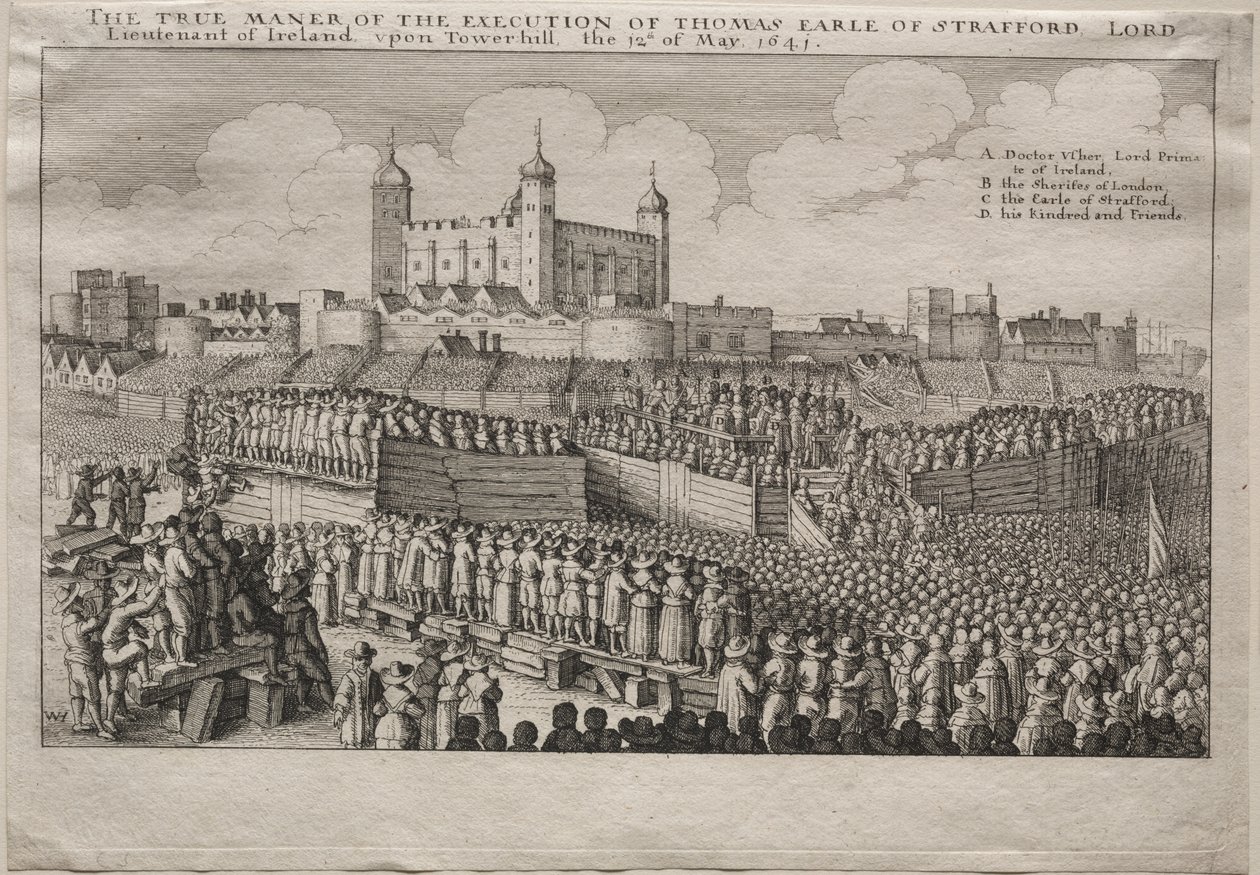 Esecuzione del conte di Strafford da Wenceslaus Hollar