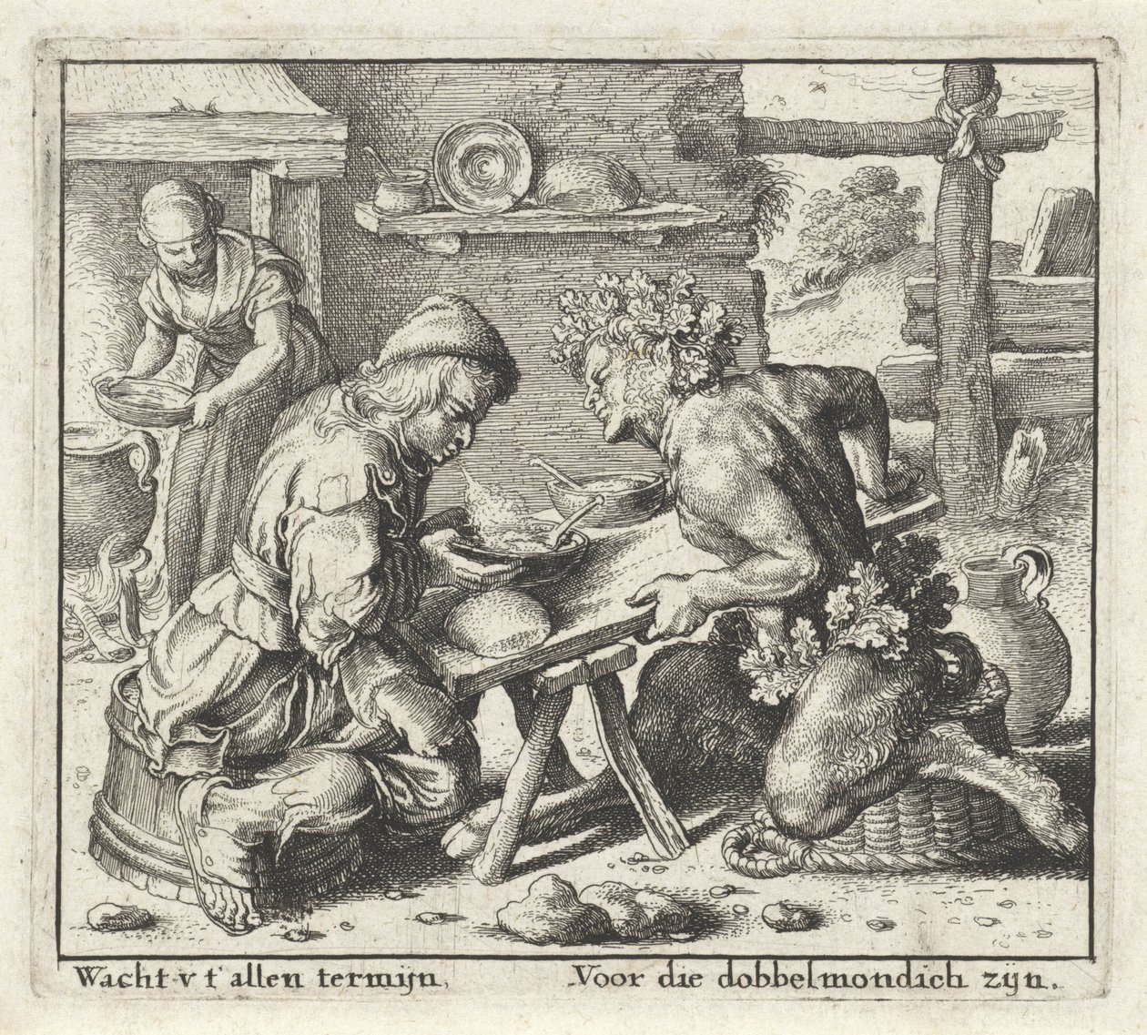 Favola del satiro e del contadino da Wenceslaus Hollar