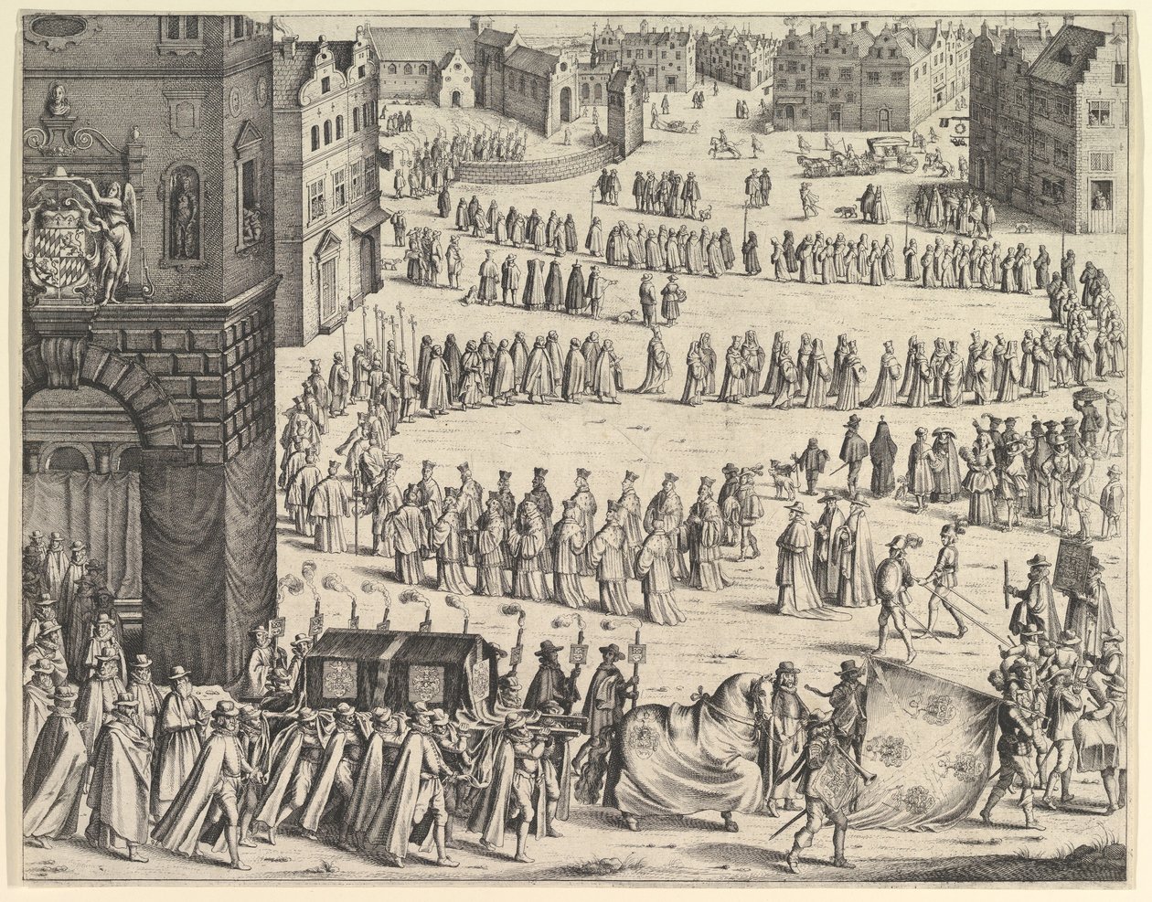 Funerale del generale Johan Baptiste von Taxis da Wenceslaus Hollar