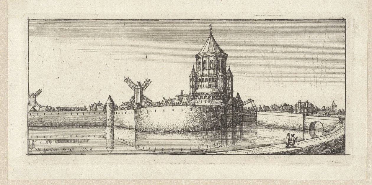 Veduta della Porta Piccola di Haarlem da Wenceslaus Hollar