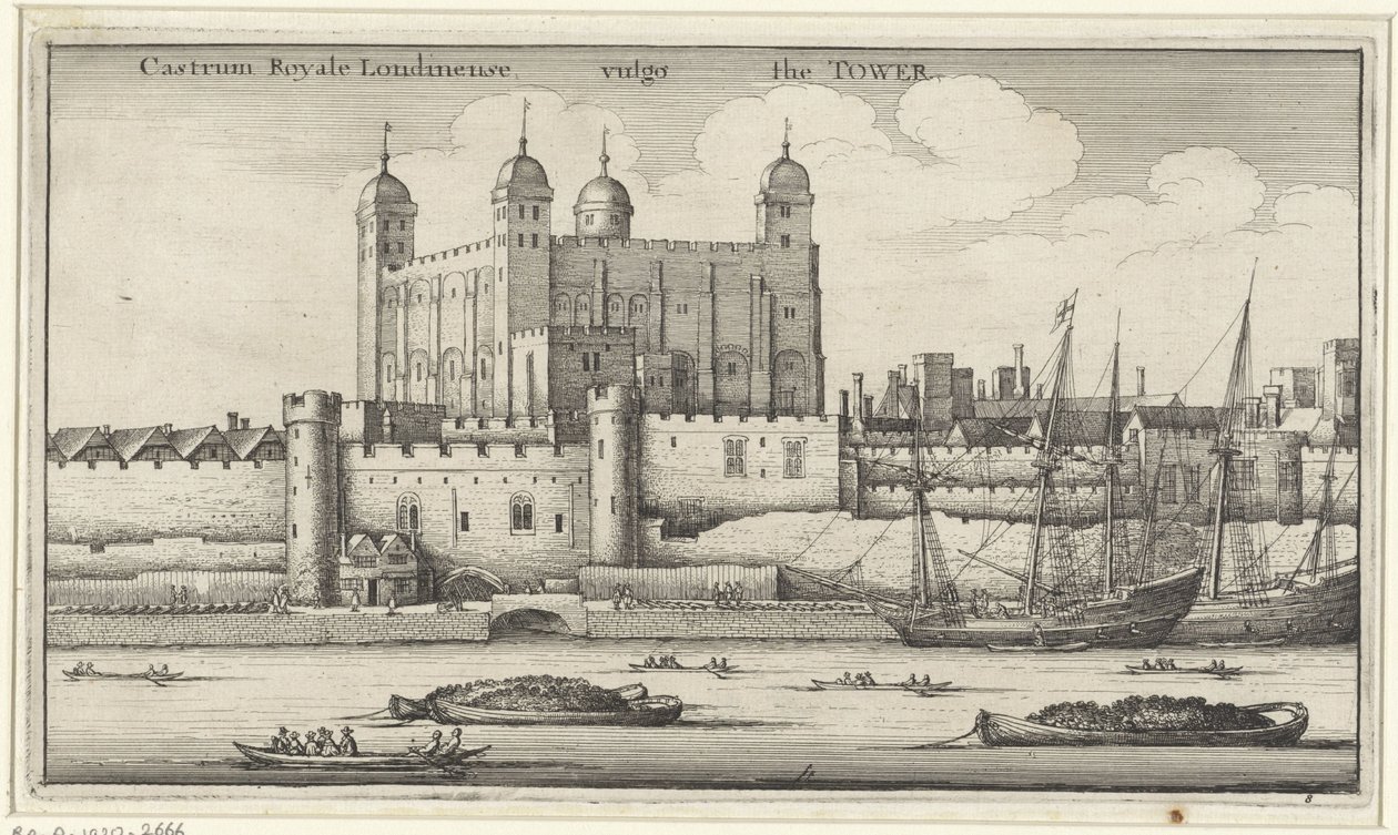 Vista della Torre di Londra da Wenceslaus Hollar