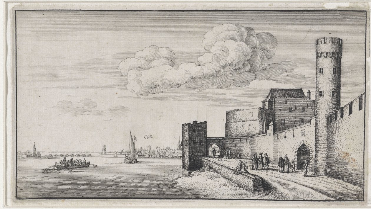 Veduta delle mura cittadine di Colonia da Wenceslaus Hollar