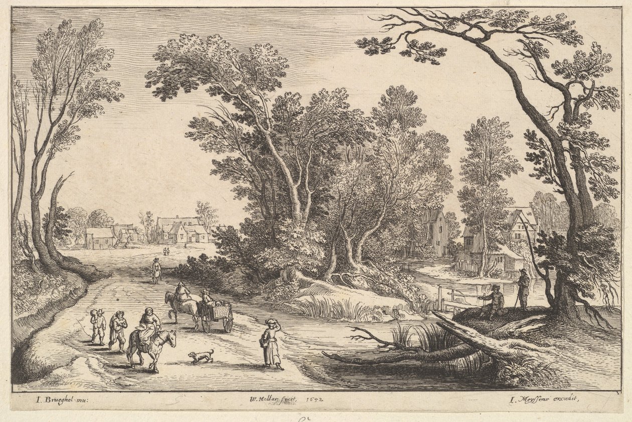 Andare al mercato, 1652 da Wenceslaus Hollar