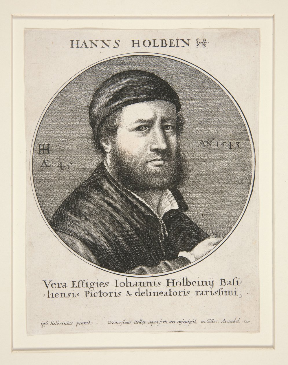 Hans Holbein il Giovane (1497/8-1543) da Wenceslaus Hollar