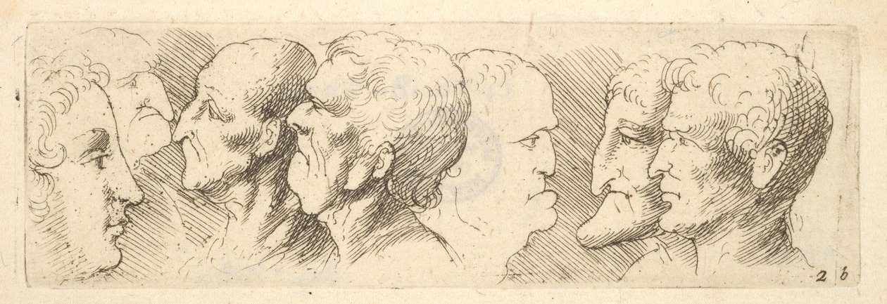 Studi di teste da Wenceslaus Hollar
