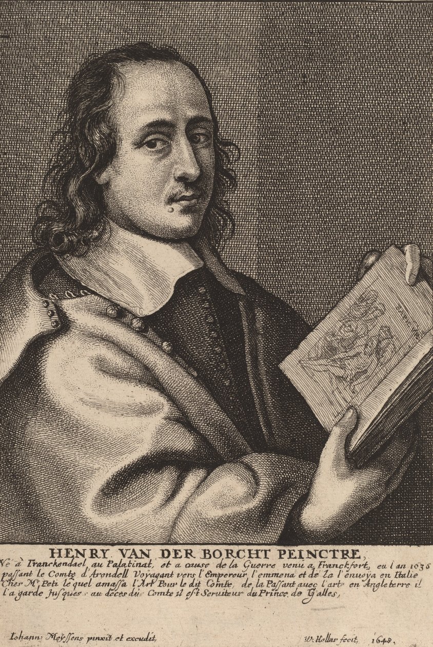 Henry van der Borcht, pittore, 1648 da Wenceslaus Hollar