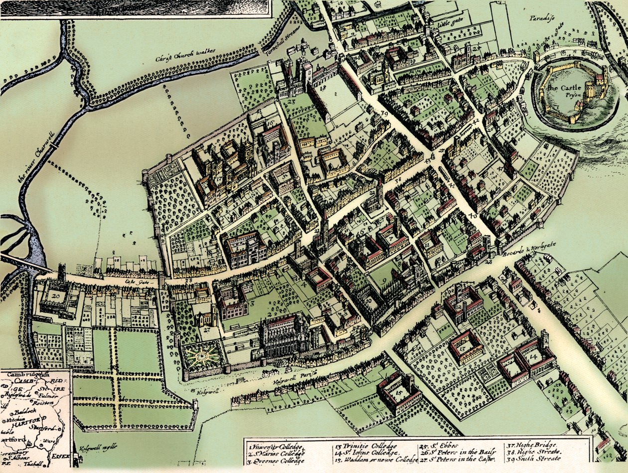 Piano di Hollar di Oxford, c1643 da Wenceslaus Hollar