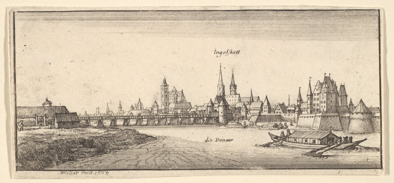 Ingolstadt, da "German Views" da Wenceslaus Hollar