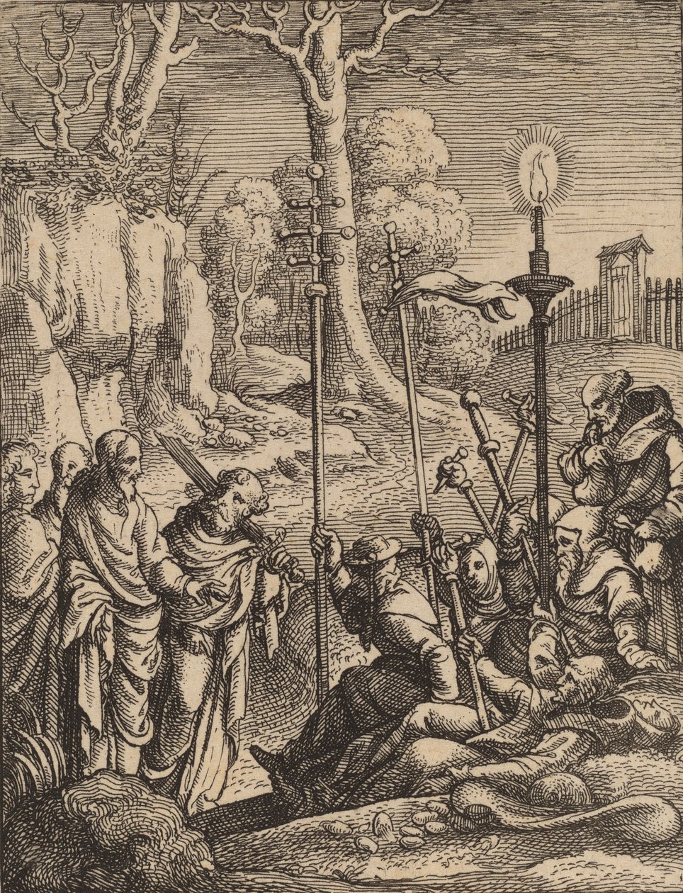 Gesù che Confronta i Suoi Detrattori da Wenceslaus Hollar