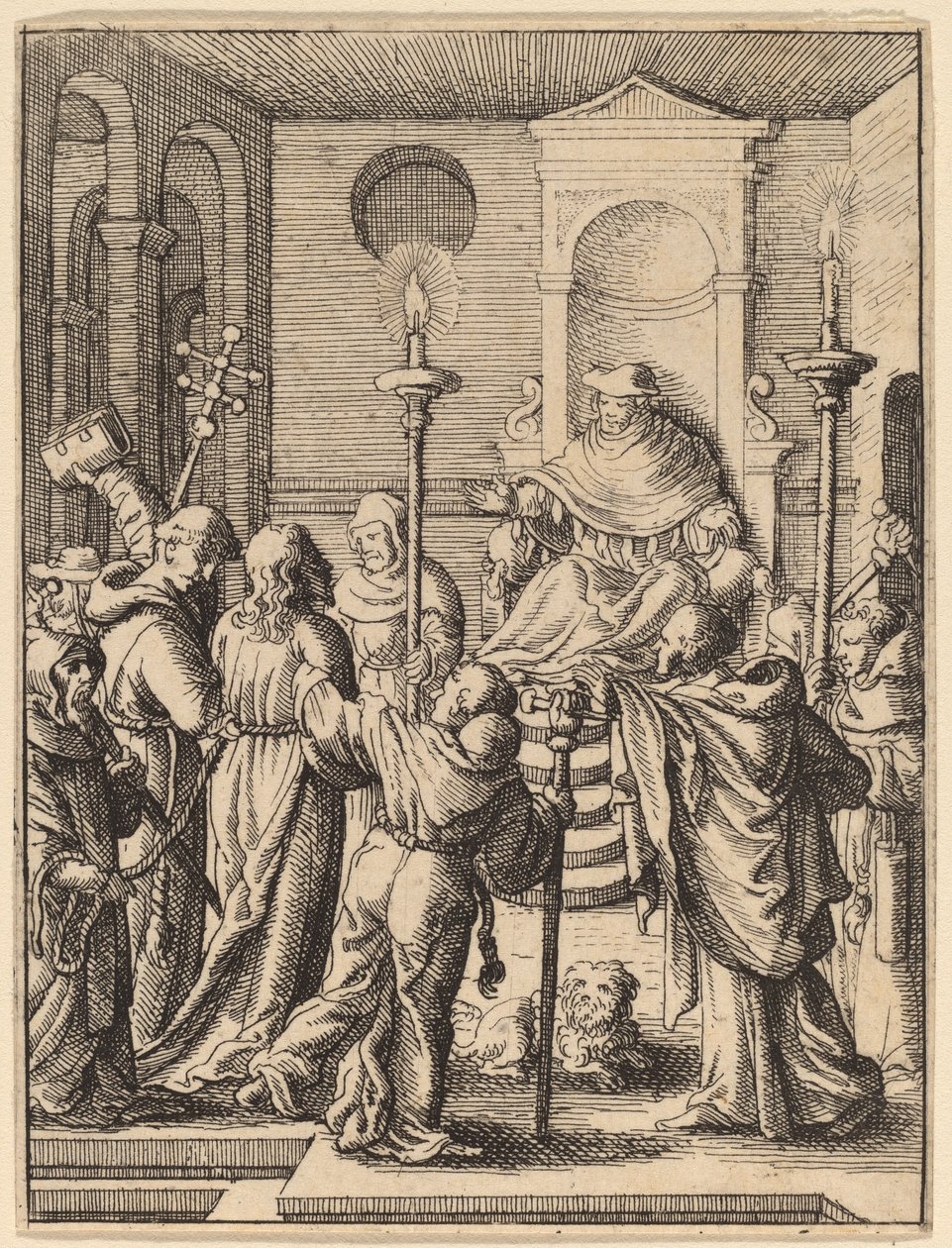 Gesù davanti ad Anna da Wenceslaus Hollar