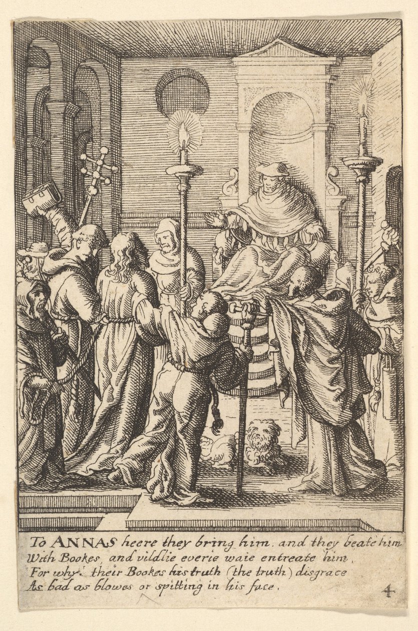 Gesù davanti ad Anna da Wenceslaus Hollar