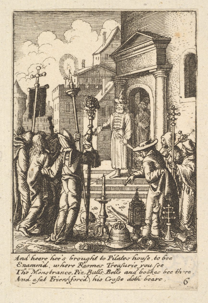 Gesù davanti a Pilato, 1625-77 da Wenceslaus Hollar