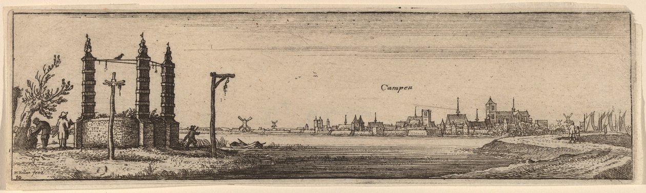 Kampen, c. 1632 da Wenceslaus Hollar