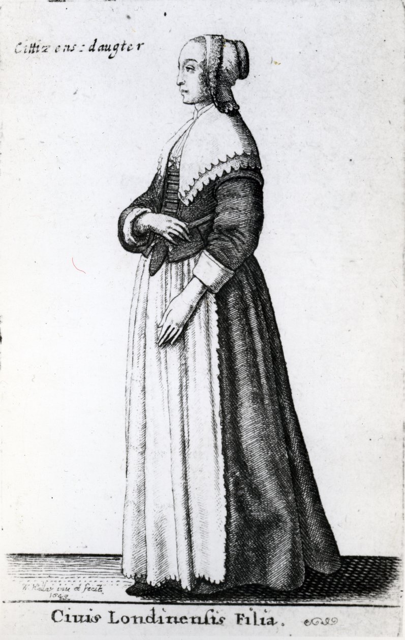 Figlia di un cittadino di Londra, 1643 da Wenceslaus Hollar