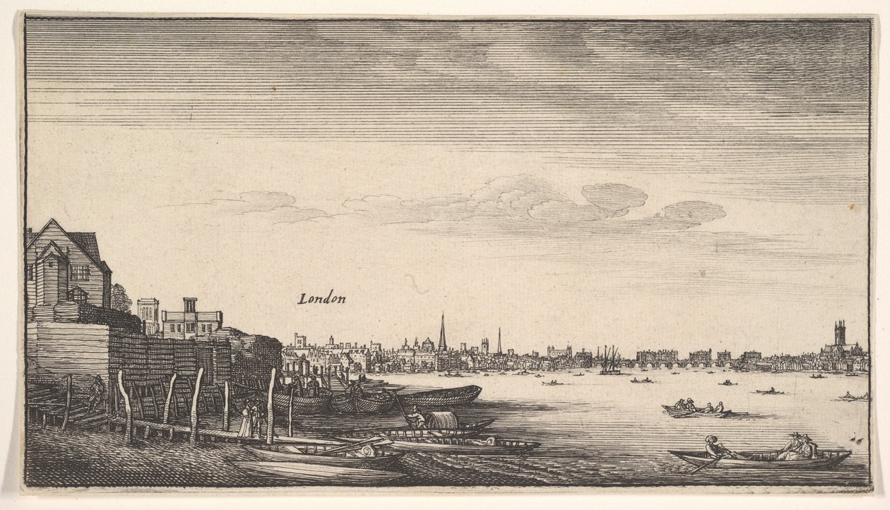 Londra vista dalle scale di Milford da Wenceslaus Hollar