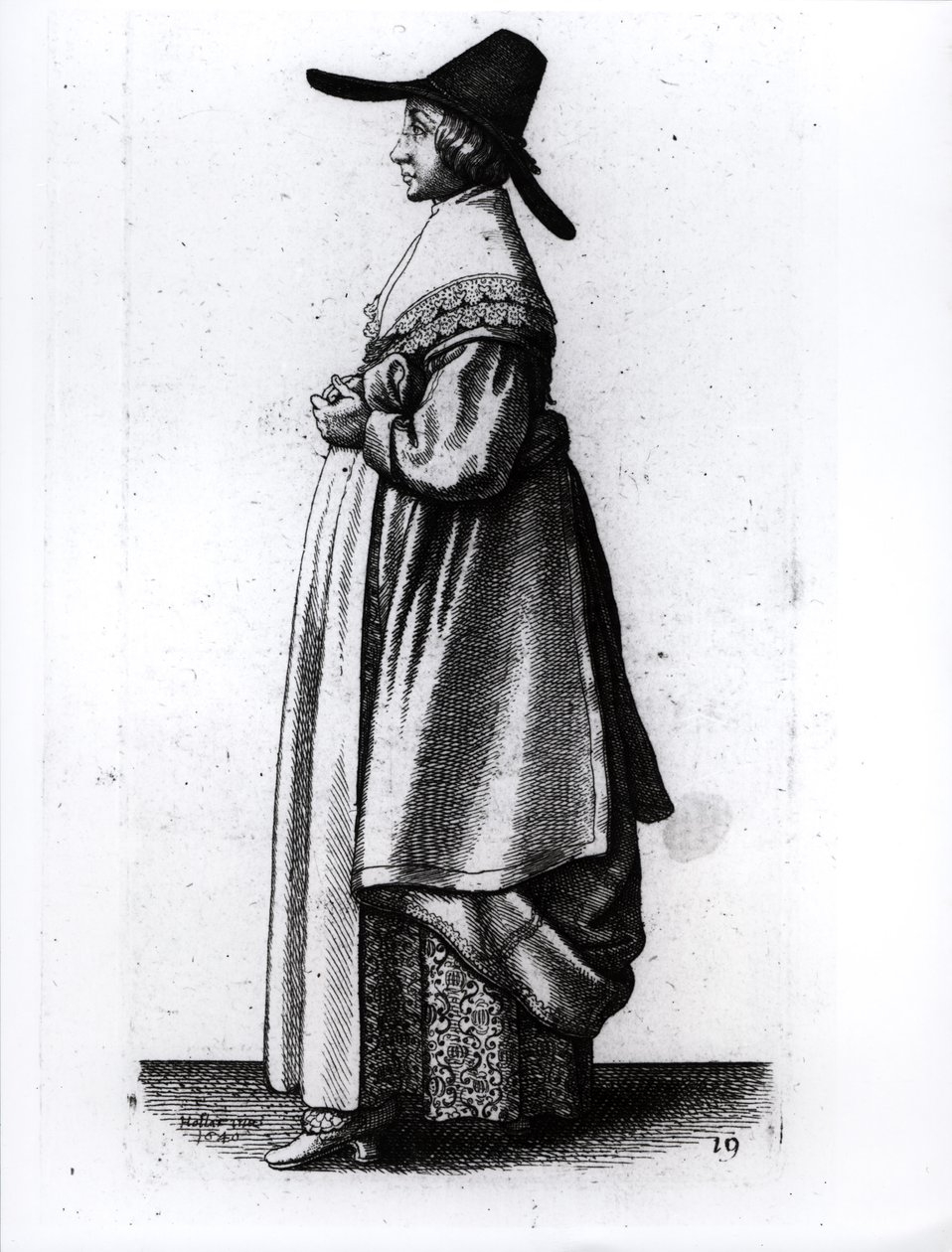 La moglie del mercante, 1640 da Wenceslaus Hollar