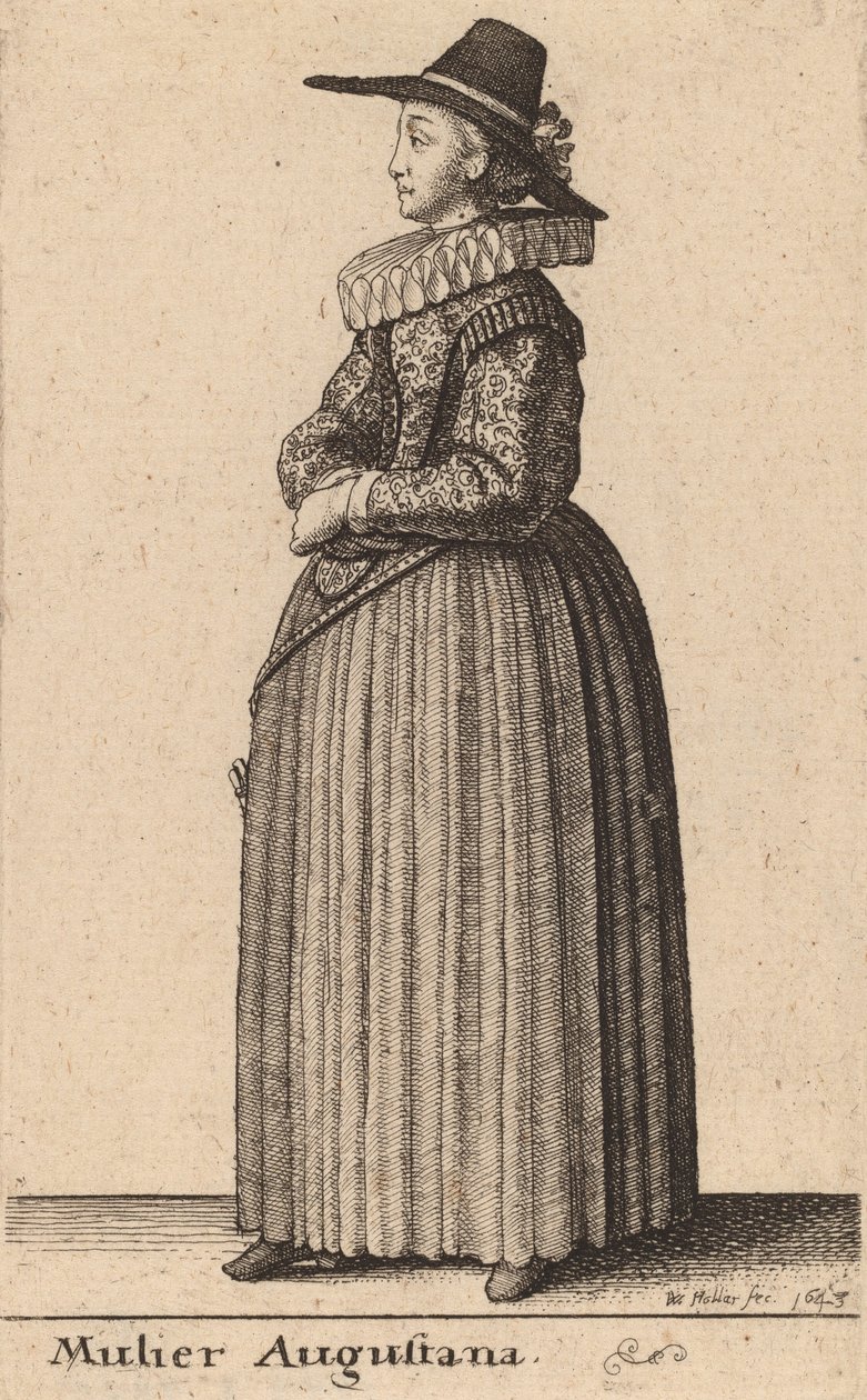 Mulier Augustana, 1643 da Wenceslaus Hollar