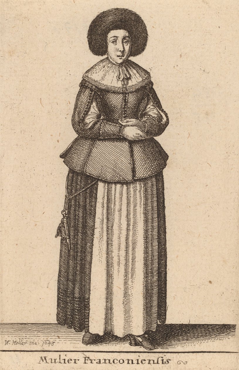 Mulier Franconiensis, 1643 da Wenceslaus Hollar