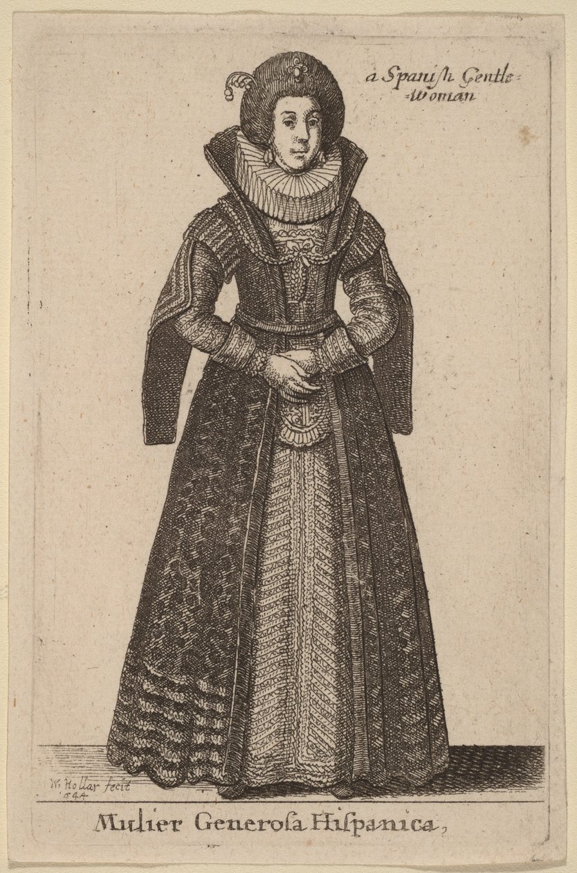 Signora spagnola da Wenceslaus Hollar