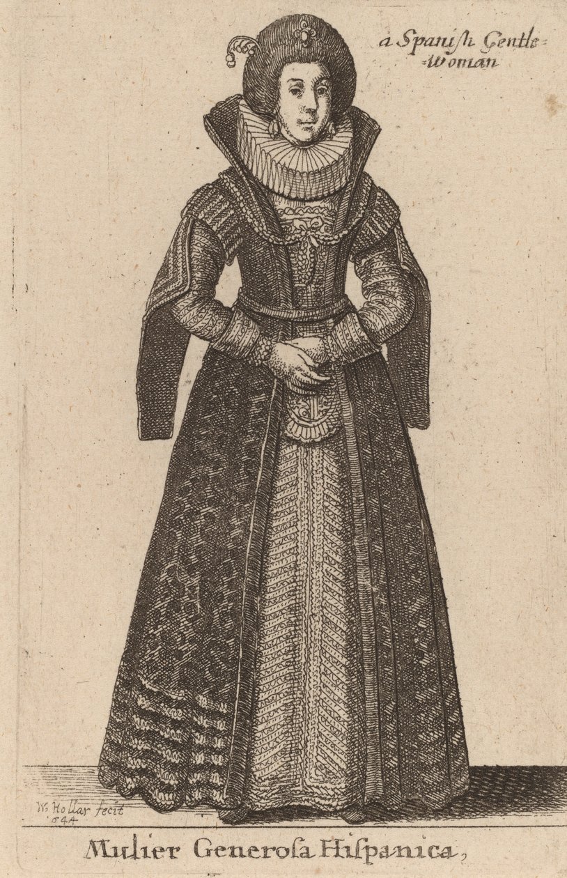 Mulier Generosa Hispanica, 1644 da Wenceslaus Hollar