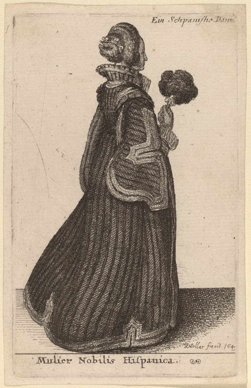 Donna nobile spagnola da Wenceslaus Hollar