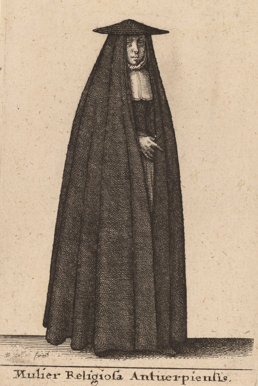 Mulier Religiosa Antuerpiensis da Wenceslaus Hollar