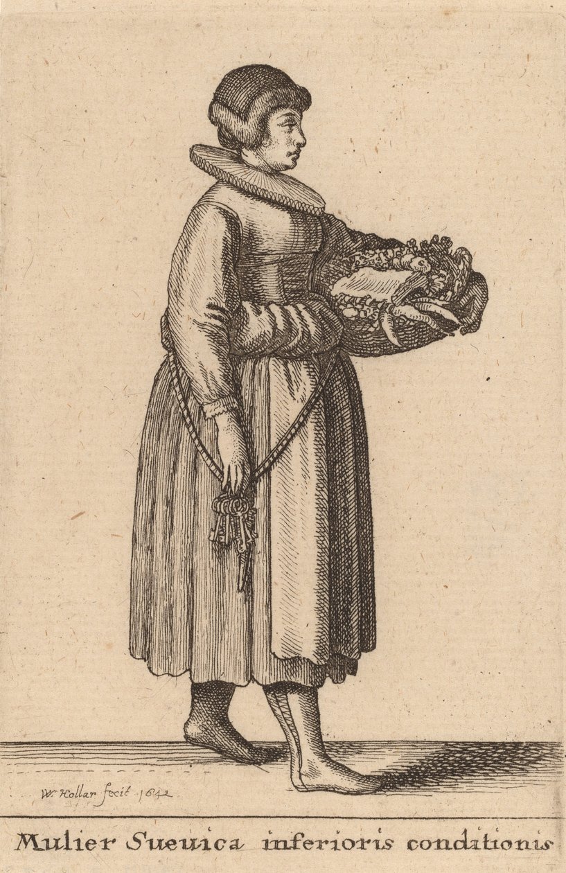 Mulier Svevica Inferioris Conditionis, 1642 da Wenceslaus Hollar