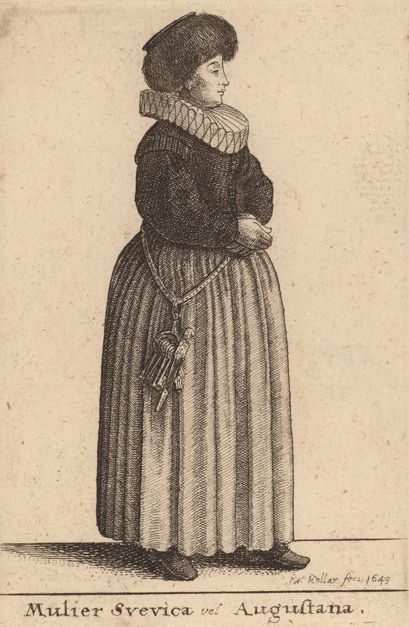 Mulier Svevica vel Augustana, 1643 da Wenceslaus Hollar