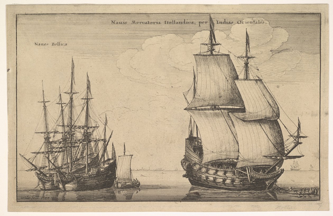 Naues Mercatorie Hollandice per Indias Occidentales da Wenceslaus Hollar