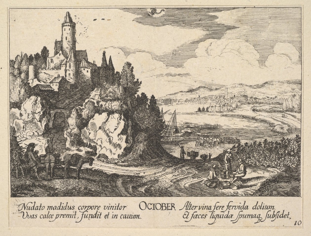 Ottobre, 1628-29 da Wenceslaus Hollar