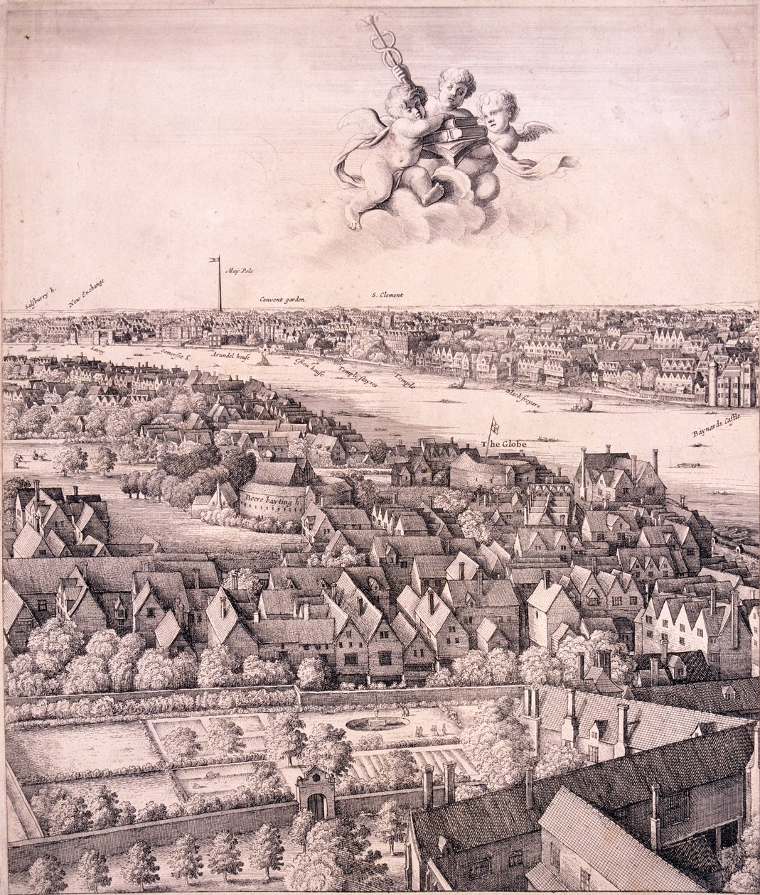 Veduta panoramica di Londra, c1670 da Wenceslaus Hollar
