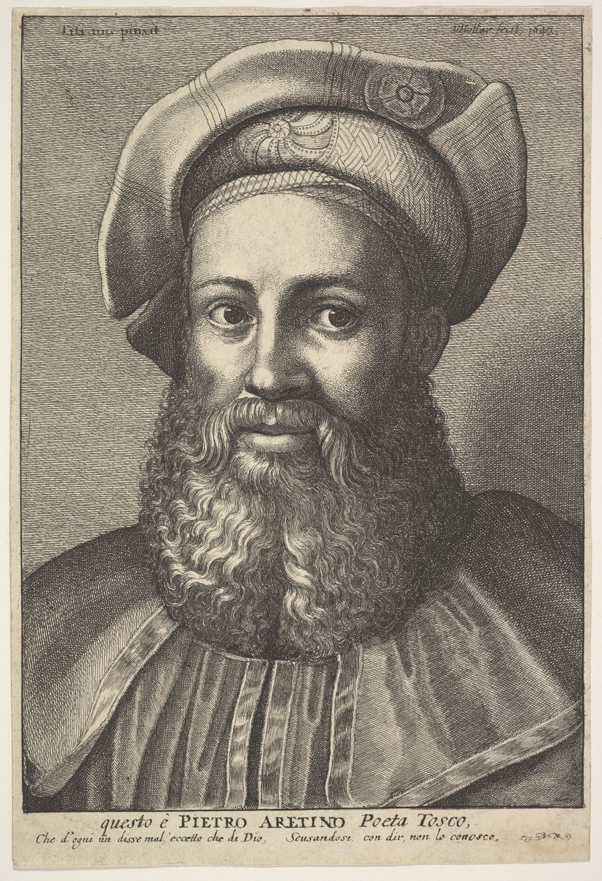 Pietro Aretino da Wenceslaus Hollar