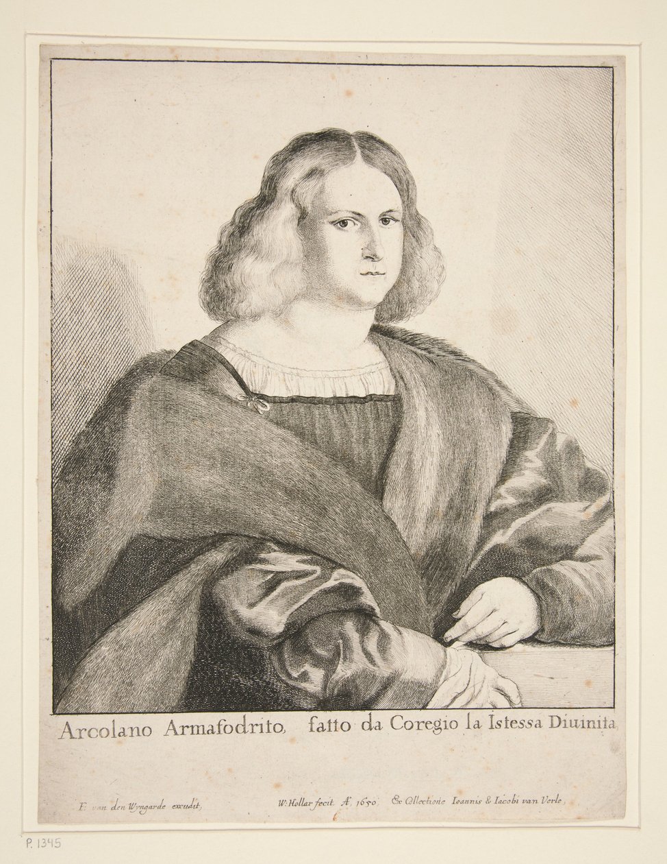 Ritratto di un uomo (Arcolano Armafodrito) da Wenceslaus Hollar