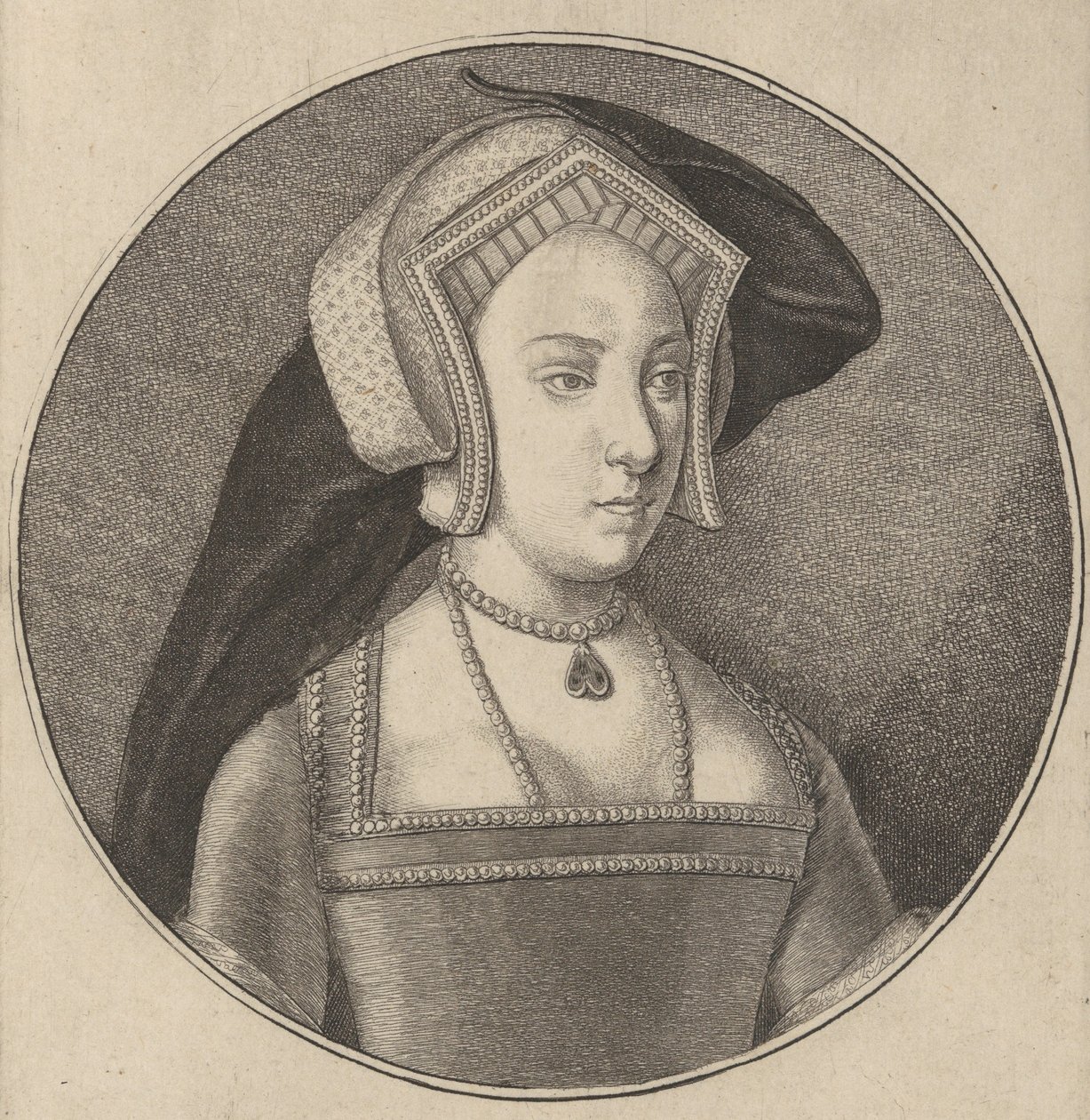 Principessa Maria, figlia di Enrico VIII, 1647 da Wenceslaus Hollar