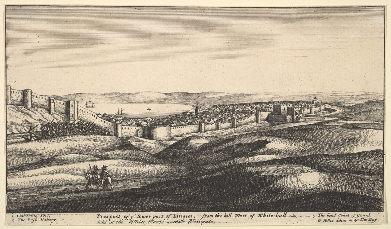 Prospetto della parte inferiore di Tangeri da Wenceslaus Hollar